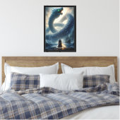 Warrior vs Zee Dragon Canvas Afdruk (Insitu (Slaapkamer))