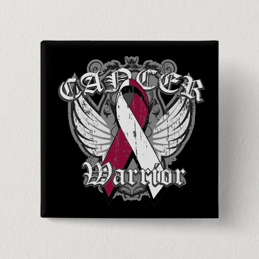 Warrior Wings - HoofdNekkanker Vierkante Button 5,1 Cm (Voorkant)