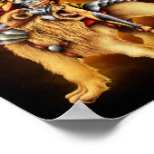 Warrior Woman Lion Tamer Battle Poster (Hoek)