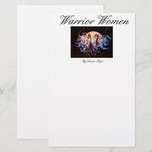 Warrior Women briefpapier (Voorkant / Achterkant)