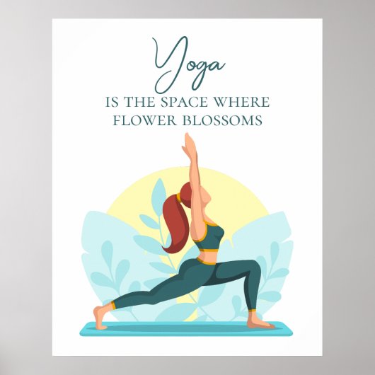 Warrior Yoga Art –  Inspirerend Poster (Voorkant)