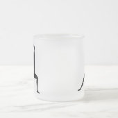 Warrior Yoga Pose Silhouette Black en White Matglas Koffiemok (Center)