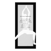 Warrior Yoga Pose Silhouette Black en White Reclamekaart (Achterkant)