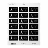 Warrior Yoga Pose Silhouette Etiket (Full Sheet)