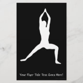 Warrior Yoga Pose Silhouette Flyer (Voorkant)