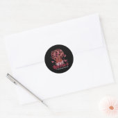 Warrior Zwart Vrouwen Zonnebloem Haar Hersenaneury Ronde Sticker (Envelop)