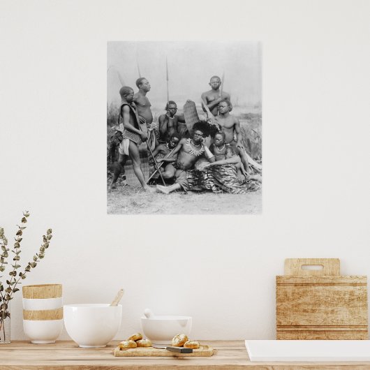 Warriors, Belgisch Congo, 1894 Poster (Keuken)