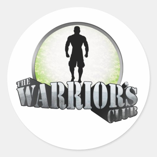 Warrior's Club-Sticker Ronde Sticker (Voorkant)