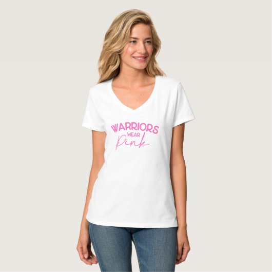 Warriors Draag Pink T-shirt (Voorkant volledig)