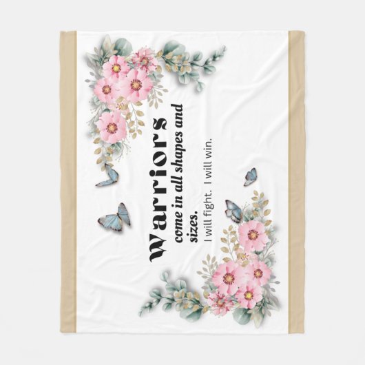 Warriors Fleece Blanket - Cancer Awareness (Voorkant)