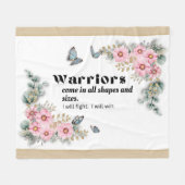 Warriors Fleece Blanket - Cancer Awareness (Voorkant (Horizontaal))