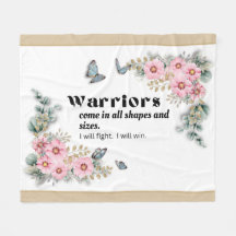 Warriors Fleece Blanket - Cancer Awareness