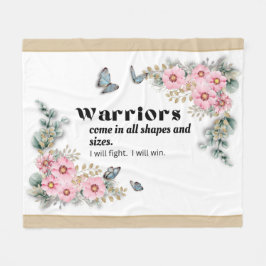 Warriors Fleece Blanket - Cancer Awareness Deken