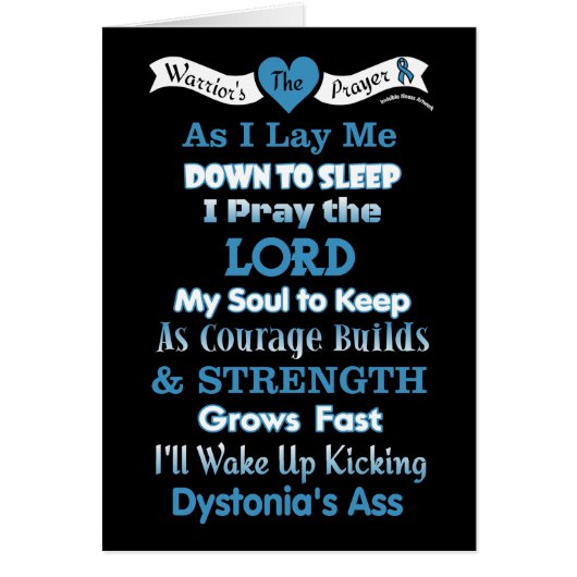 Warrior's gebed.. Dystonie (Voorkant)