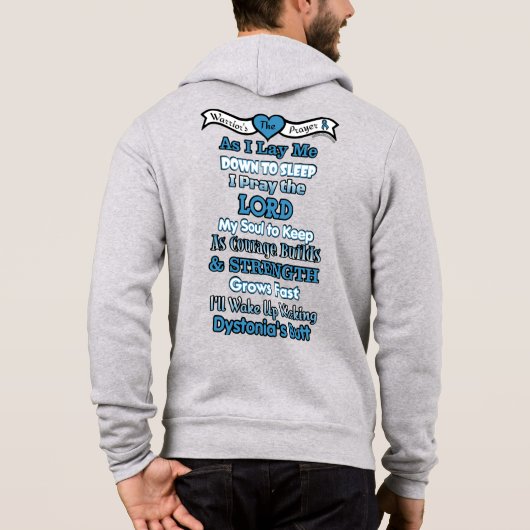 Warrior's gebed.. Dystonie Hoodie (Achterkant)