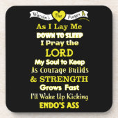 Warrior's gebed...Endometriosis Bier Onderzetter (Voorkant)