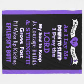 Warrior's gebed.. Epilepsy Fleece Deken (Voorkant (Horizontaal))