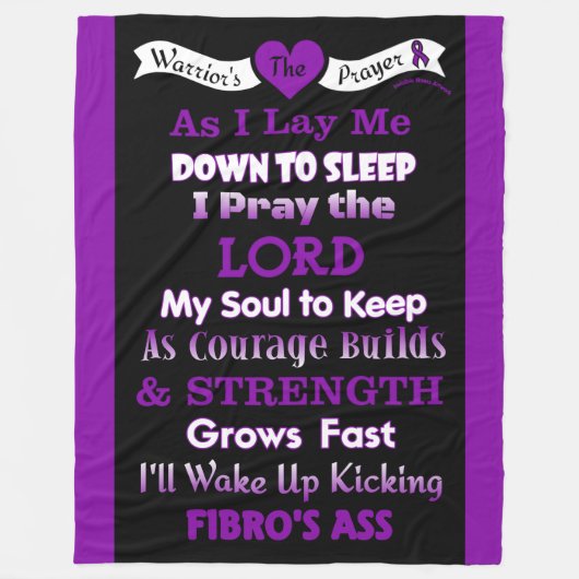 Warrior's gebed...Fibro Fleece Deken (Voorkant)