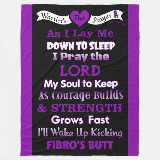 Warrior's gebed...Fibro Fleece Deken (Voorkant)