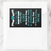 Warrior's gebed...TN Rechthoekige Sticker (Tas)