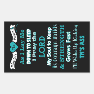 Warrior's gebed...TN Rechthoekige Sticker