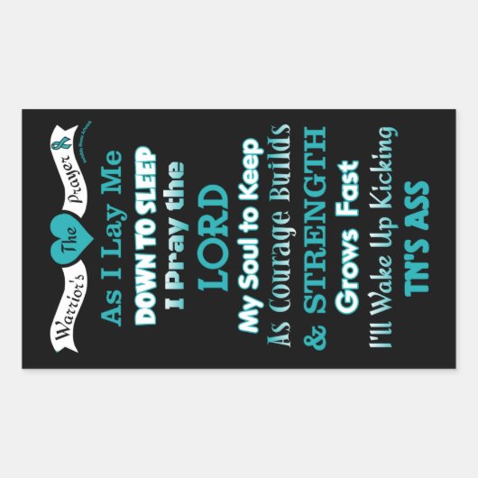 Warrior's gebed...TN Rechthoekige Sticker (Voorkant)