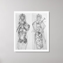 Warriors handgetekende illustratie muurkunst