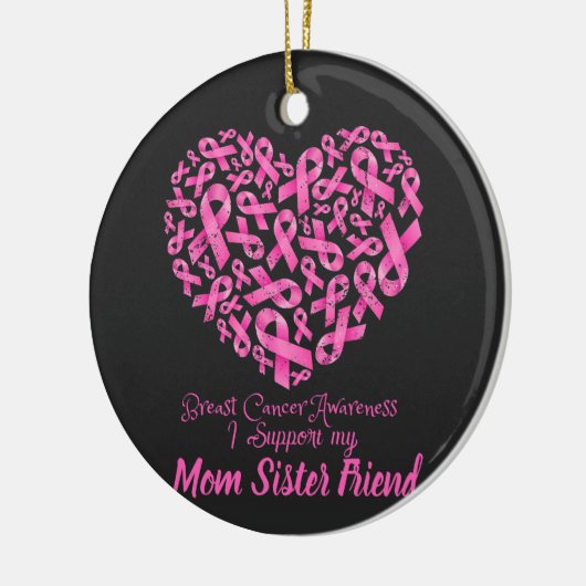 Warriors in Pink: Breast Cancer Awareness Keramisch Ornament (Links)