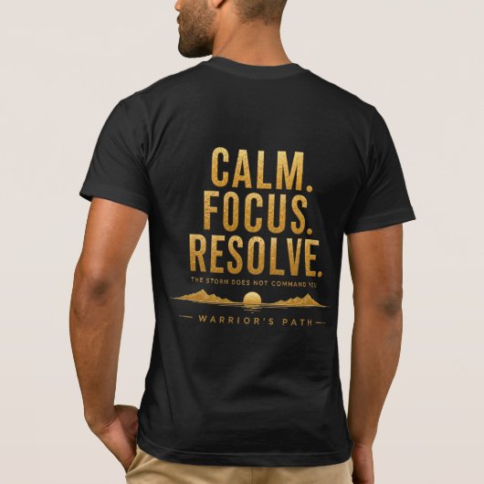 Warrior's Path Kalm Focus Besluit T-shirt (Achterkant)