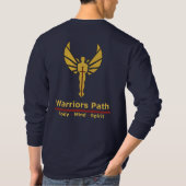 Warriors Path - Peaceful Warrior Blue Long Sleve T-shirt (Achterkant)