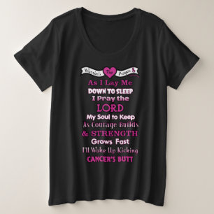 Warrior's Prayer/Butt... Borstkanker Grote Maat T-shirt