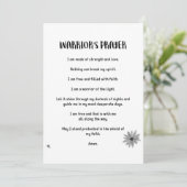 WARRIOR'S PRAYER FEESTDAGENKAART (Staand voorkant)