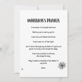WARRIOR'S PRAYER FEESTDAGENKAART