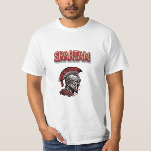 Warrior's Pride - Spartaanse helm met rode pluim T-shirt (Voorkant)