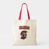 Warrior's Pride - Spartaanse helm met rode pluim Tote Bag (Achterkant)