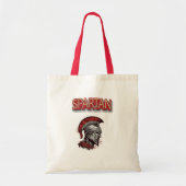 Warrior's Pride - Spartaanse helm met rode pluim Tote Bag (Voorkant)