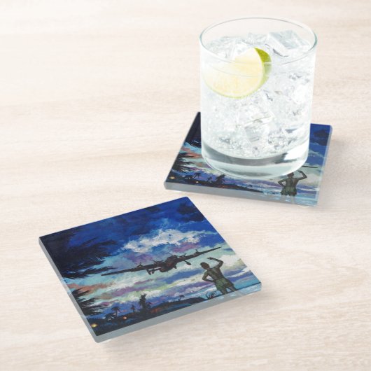 Warrior's Return Glazen Onderzetter (Schuin)