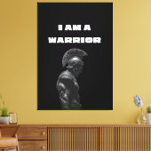 Warrior's Spirit Spartan Helm Ar Canvas Afdruk (Insitu (Woonkamer))