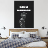 Warrior's Spirit Spartan Helm Ar Canvas Afdruk (Insitu (Slaapkamer))