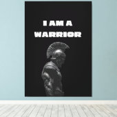 Warrior's Spirit Spartan Helm Ar Canvas Afdruk (Insitu (Houten vloer))