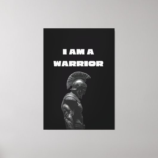 Warrior's Spirit Spartan Helm Ar Canvas Afdruk (Voorkant)