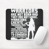 Warriors zijn niet geboren en niet gemaakt muismat (Met muis)