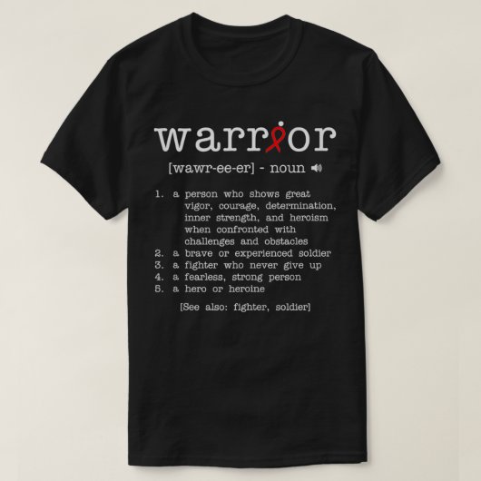Warror sile Cell Anemia Bewustheid Supporter Ribb T-shirt (Design voorkant)