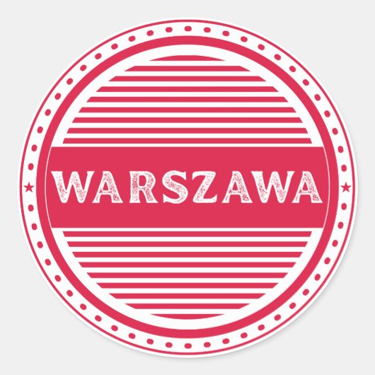 Warsaw City Pride Embleem – Poolse identiteit Ronde Sticker (Voorkant)