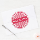 Warsaw City Pride Embleem – Poolse identiteit Ronde Sticker (Envelop)