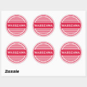 Warsaw City Pride Embleem – Poolse identiteit Ronde Sticker (Vel)