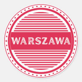 Warsaw City Pride Emblem – Polish Identity Ronde Sticker