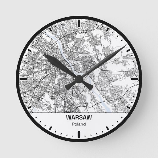 Warsaw Klok Stad Lijn Kunst (Voorkant)