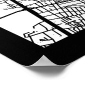 Warsaw Poland City Map Poster (Hoek)
