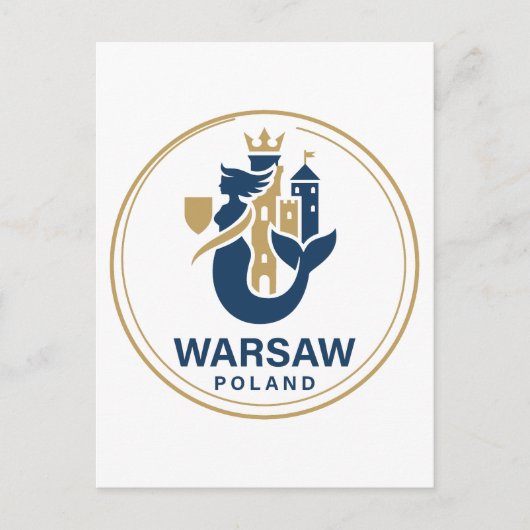 Warsaw Poland Europe Briefkaart (Voorkant)